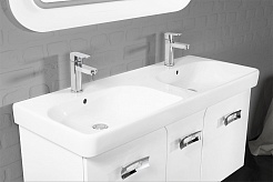 Водолей Мебель для ванной "Астрид 120" белая, с одним ящиком – фотография-5